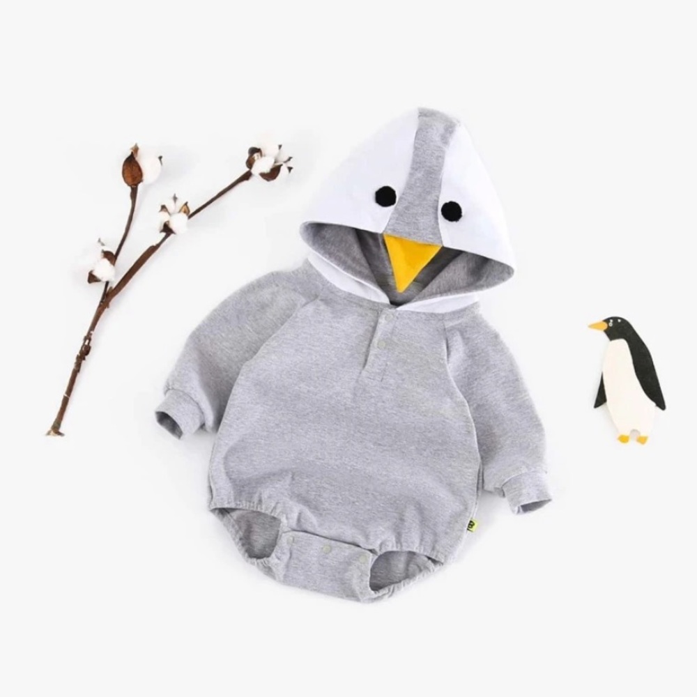 Baby Penguin hooded bodysuit